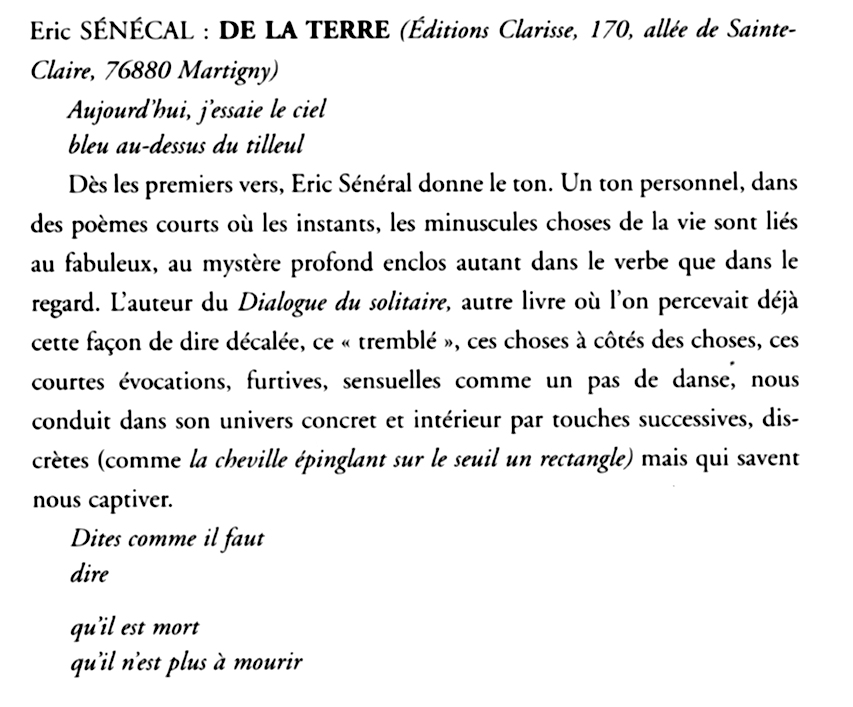 de la terre